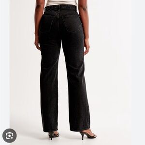 Abercrombie & Fitch the 90s relaxed jean high rise crossover waist size 34 short
